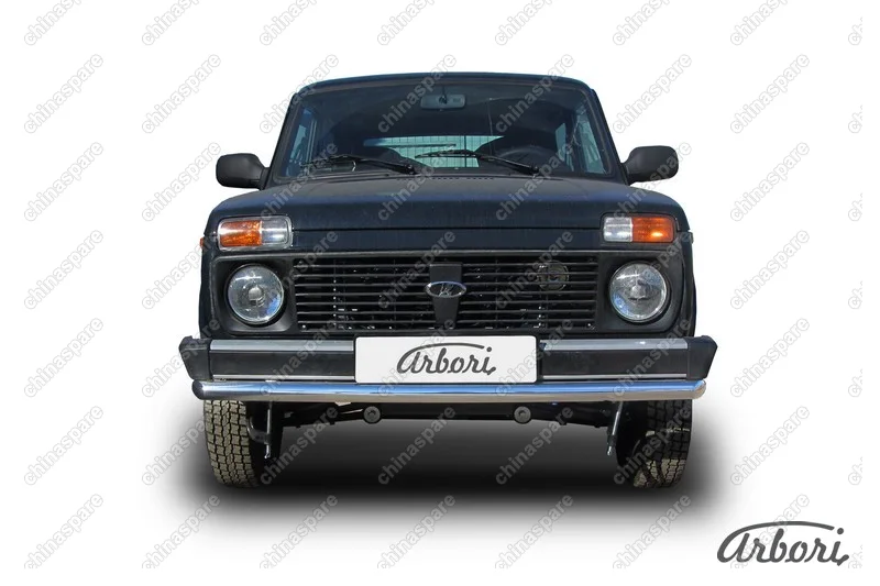 AFZDANIV04 Защита переднего бампера d57 Arbori нерж. сталь для LADA 4х4 3дв. 1977-нв
