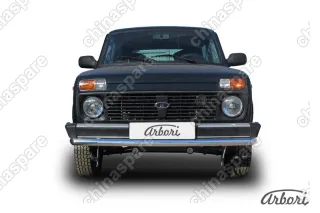 AFZDANIV04 Защита переднего бампера d57 Arbori нерж. сталь для LADA 4х4 3дв. 1977-нв