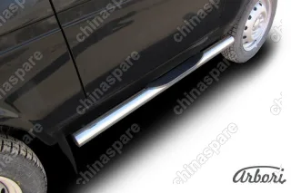 AFZDANIV05 Защита порогов d76 с проступями Arbori нерж. сталь для LADA 4х4 3дв. 1977-нв
