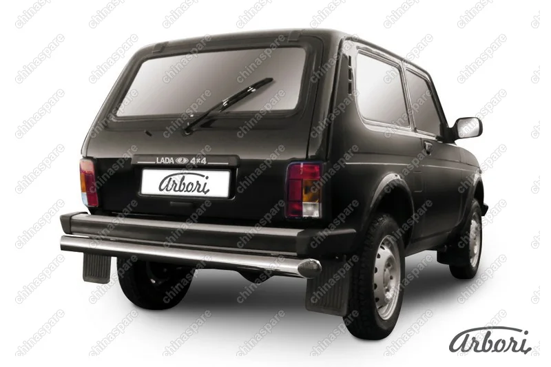 AFZDANIV08 Защита заднего бампера d76 Arbori нерж. сталь для LADA 4х4 3дв. 1977-нв