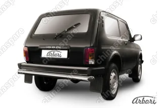 AFZDANIV08 Защита заднего бампера d76 Arbori нерж. сталь для LADA 4х4 3дв. 1977-нв