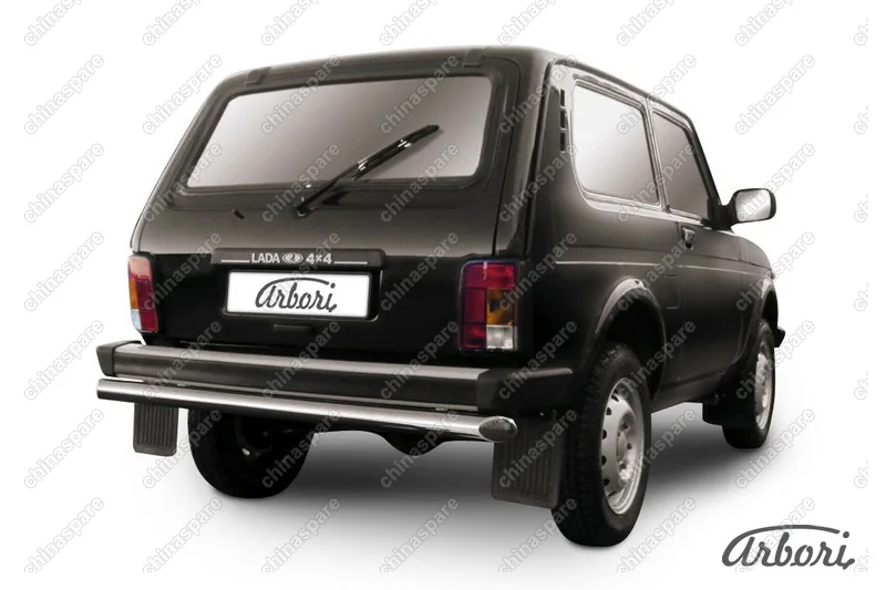 AFZDANIV09 Защита заднего бампера d57 Arbori нерж. сталь для LADA 4х4 3дв. 1977-нв
