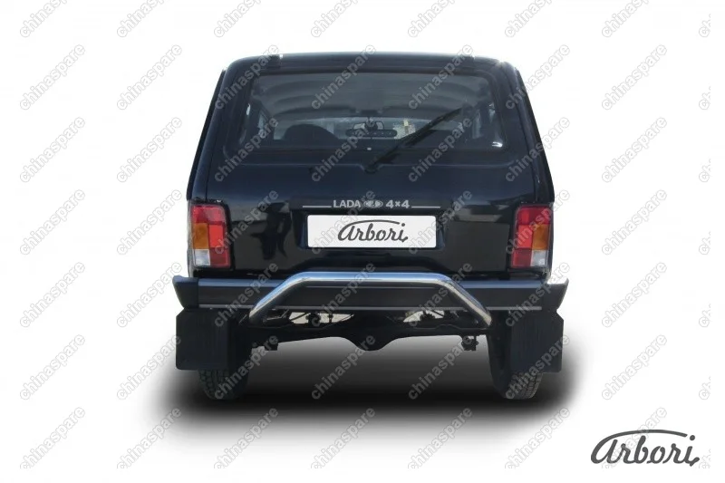 AFZDANIV10 Защита заднего бампера d57 "скоба" Arbori нерж. сталь для LADA 4х4 3дв. 1977-нв