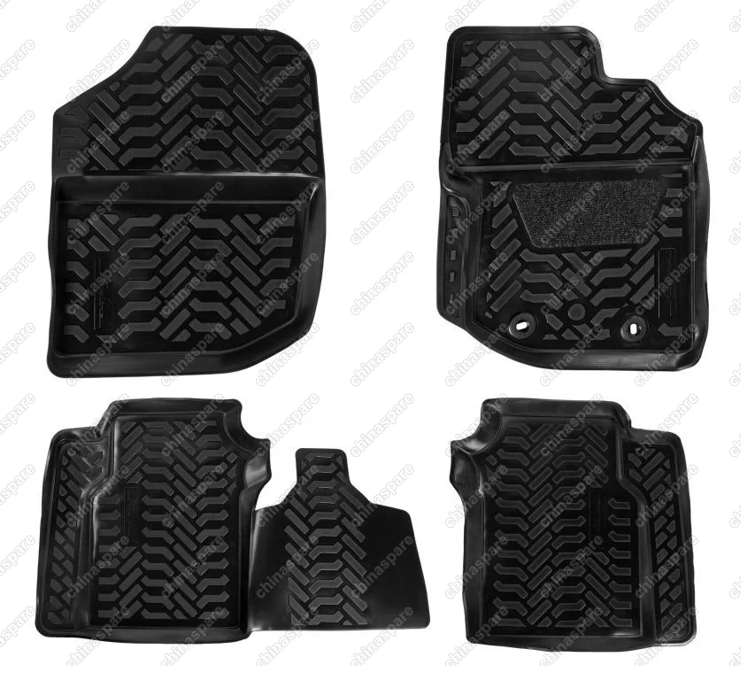 Ковры в салон (3D с подпятником) Honda Fit (ПР) (2007-13) компл. 4 шт., (крепеж), высокий борт, полимерные, черные