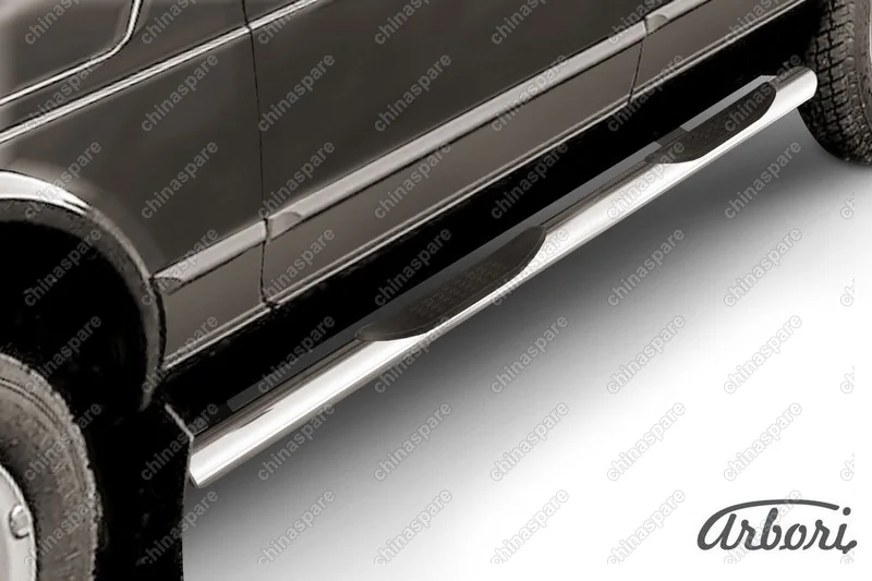 AFZDANIVD05 Защита порогов d76 с проступями Arbori нерж. сталь для LADA 4х4 5дв. 1993-нв