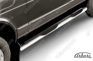 AFZDANIVD05 Защита порогов d76 с проступями Arbori нерж. сталь для LADA 4х4 5дв. 1993-нв
