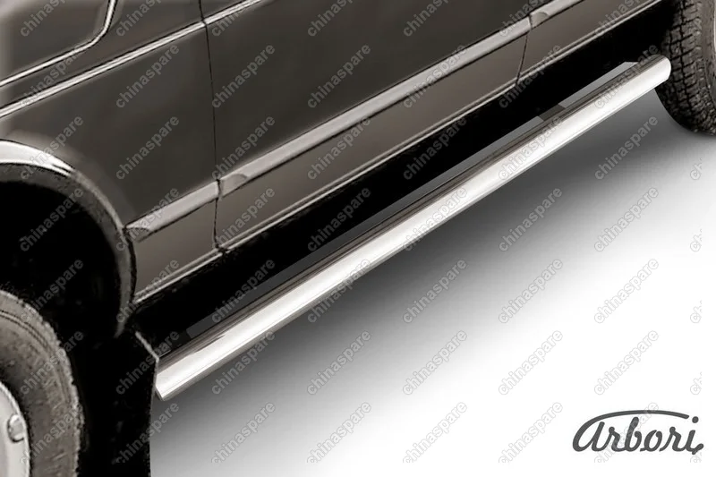 AFZDANIVD06 Защита порогов d76 труба Arbori нерж. сталь для LADA 4х4 5дв. 1993-нв