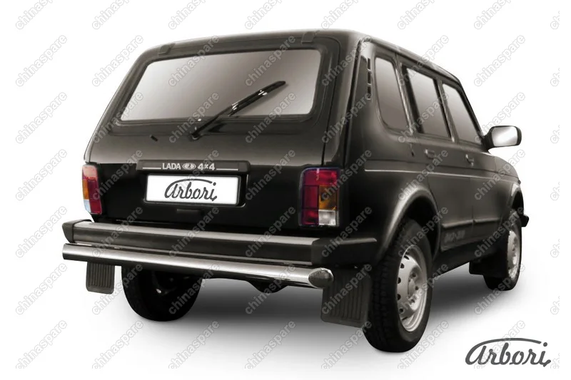AFZDANIVD08 Защита заднего бампера d76 Arbori нерж. сталь для LADA 4х4 5дв. 1993-нв