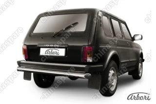 AFZDANIVD08 Защита заднего бампера d76 Arbori нерж. сталь для LADA 4х4 5дв. 1993-нв