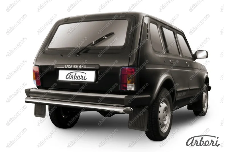 AFZDANIVD09 Защита заднего бампера d57 Arbori нерж. сталь для LADA 4х4 5дв. 1993-нв