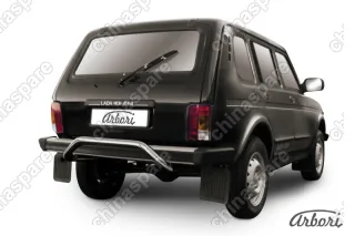AFZDANIVD10 Защита заднего бампера d57 "скоба" Arbori нерж. сталь для LADA 4х4 5дв. 1993-нв