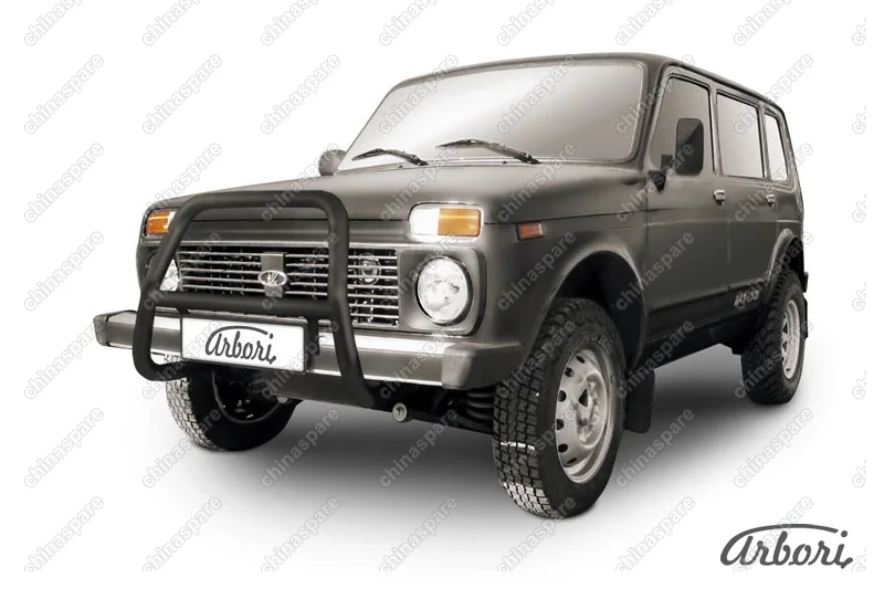 AFZDANIVD01B Кенгурятник d57 высокий Arbori черн. для LADA 4х4 5дв. 1993-нв