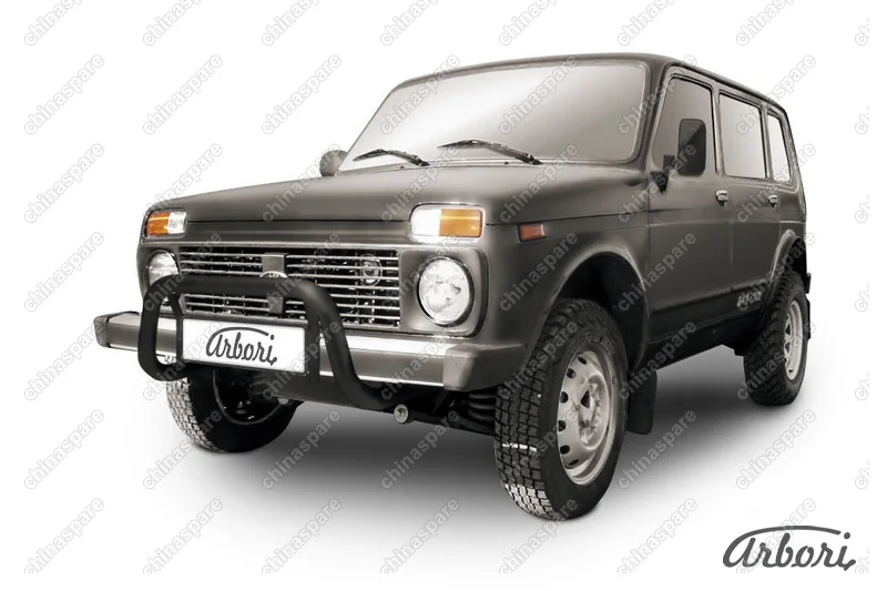 AFZDANIVD02B Кенгурятник d57 низкий Arbori черн. для LADA 4х4 5дв. 1993-нв