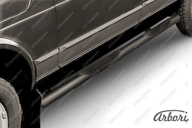 AFZDANIVD05B Защита порогов d76 с проступями Arbori черн. для LADA 4х4 5дв. 1993-нв