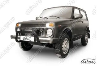 AFZDANIV02B Кенгурятник d57 низкий Arbori черн. для LADA 4х4 3дв. 1977-нв