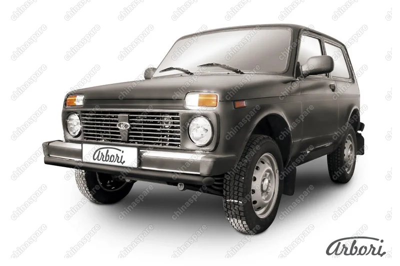 AFZDANIV04B Защита переднего бампера d57 Arbori черн. для LADA 4х4 3дв. 1977-нв