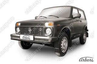 AFZDANIV04B Защита переднего бампера d57 Arbori черн. для LADA 4х4 3дв. 1977-нв