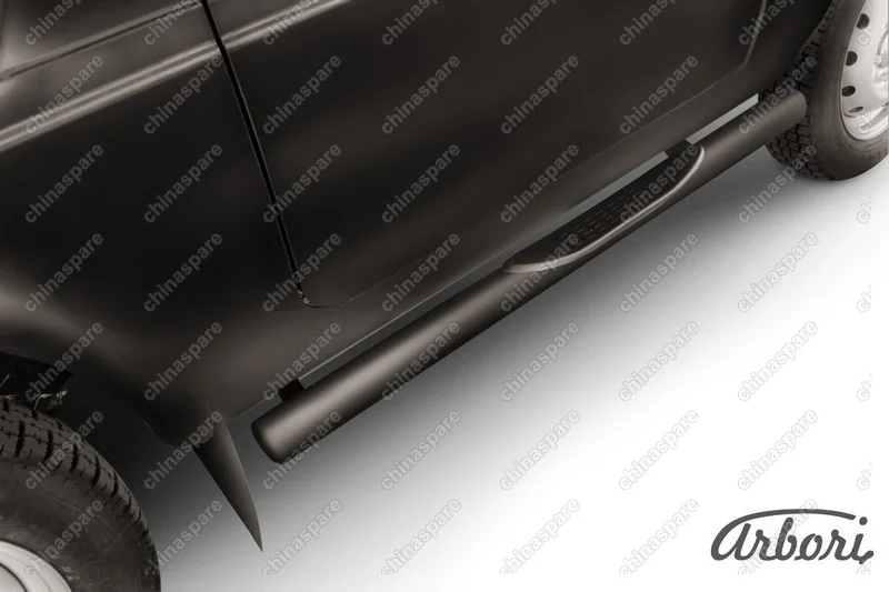 AFZDANIV05B Защита порогов d76 с проступями Arbori черн. для LADA 4х4 3дв. 1977-нв