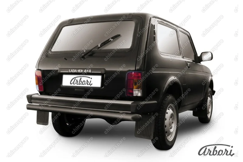 AFZDANIV09B Защита заднего бампера d57 Arbori черн. для LADA 4х4 3дв. 1977-нв