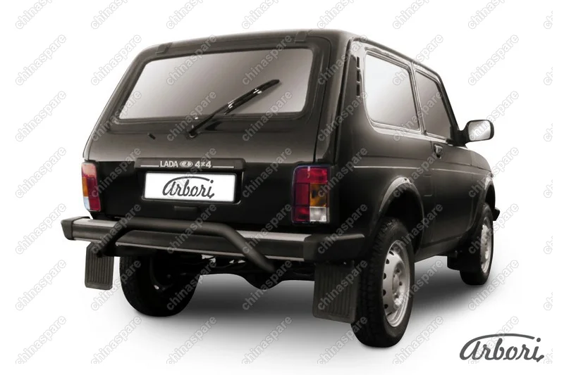 AFZDANIV10B Защита заднего бампера d57 "скоба" Arbori черн. для LADA 4х4 3дв. 1977-нв