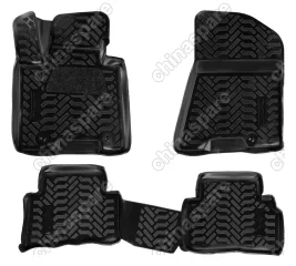 Ковры в салон (3D с подпятником) Kia Sportage IV (2016-) компл. 4 шт., высокий борт, полимерные, черные