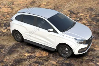 AFZDAALLADXR01 Комплект алюминиевых порогов Arbori Optima Black 1700 для LADA Xray 2015-нв