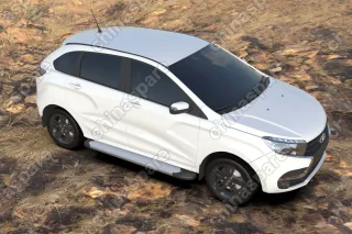 AFZDAALLADXR02 Комплект алюминиевых порогов Arbori Optima Silver 1700 для LADA Xray 2015-нв