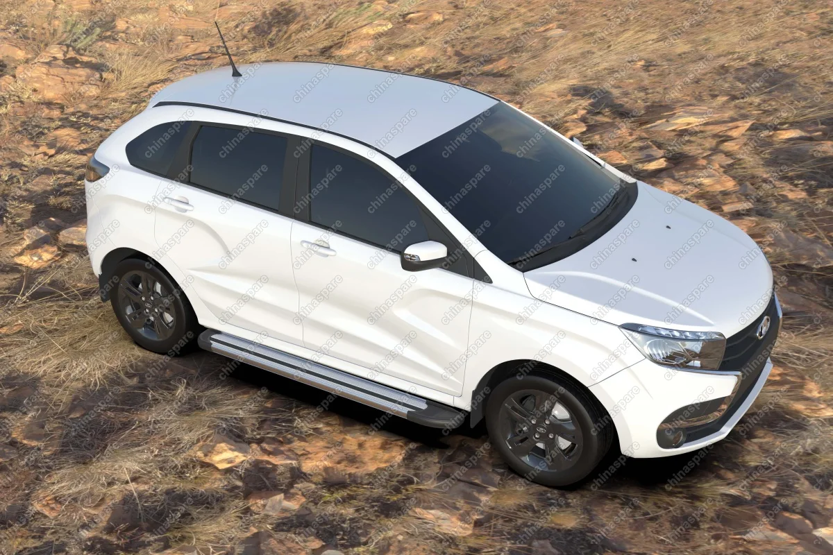 AFZDAALLADXR04 Комплект алюминиевых порогов Arbori Luxe Silver 1700 для LADA Xray 2015-нв