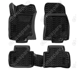 Ковры в салон (3D с подпятником) Nissan X-Trail (T32) (2014-) компл. 4 шт., высокий борт, полимерные, черные