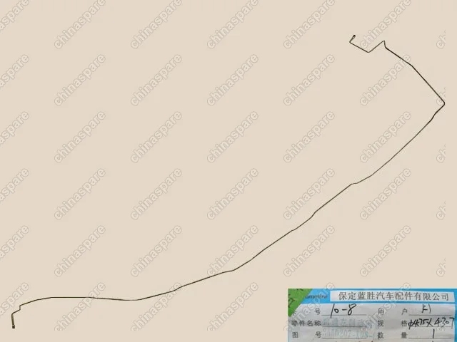 Трубка тормозная (длинная) заднего левого колеса дизель Great Wall Hover H5