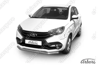 AFZDALADXR04 Защита переднего бампера d57 Arbori нерж. сталь для LADA Xray 2015-нв