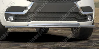 AFZDALADXR05 Защита переднего бампера d42 + d42 двойная Arbori нерж. сталь для LADA Xray 2015-нв