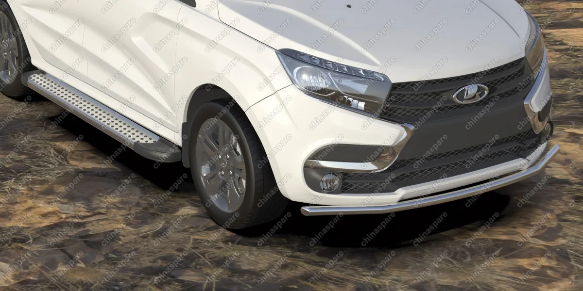 AFZDALADXR06 Защита переднего бампера d42 Arbori нерж. сталь для LADA Xray 2015-нв