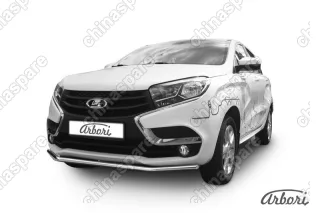 AFZDALADXR06 Защита переднего бампера d42 Arbori нерж. сталь для LADA Xray 2015-нв