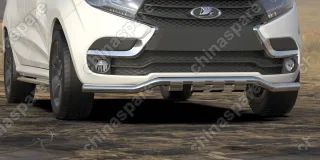 AFZDALADXR09 Защита порогов d42 труба с гибами Arbori нерж. сталь для LADA Xray 2015-нв