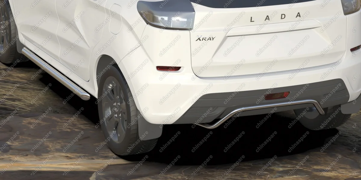 AFZDALADXR10 Защита заднего бампера d42 "скоба" Arbori нерж. сталь для LADA Xray 2015-нв