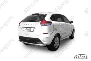 AFZDALADXR12 Защита заднего бампера d57 Arbori нерж. сталь для LADA Xray 2015-нв