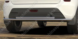 AFZDALADXR13 Защита заднего бампера d42 + d42 двойная Arbori нерж. сталь для LADA Xray 2015-нв