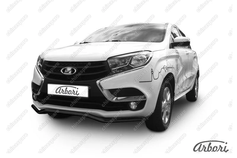 AFZDALADXR01B Защита переднего бампера d42 "волна" Arbori черн. для LADA Xray 2015-нв