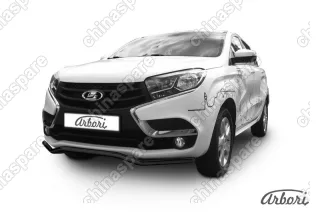 AFZDALADXR01B Защита переднего бампера d42 "волна" Arbori черн. для LADA Xray 2015-нв