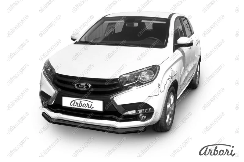 AFZDALADXR04B Защита переднего бампера d57 Arbori черн. для LADA Xray 2015-нв