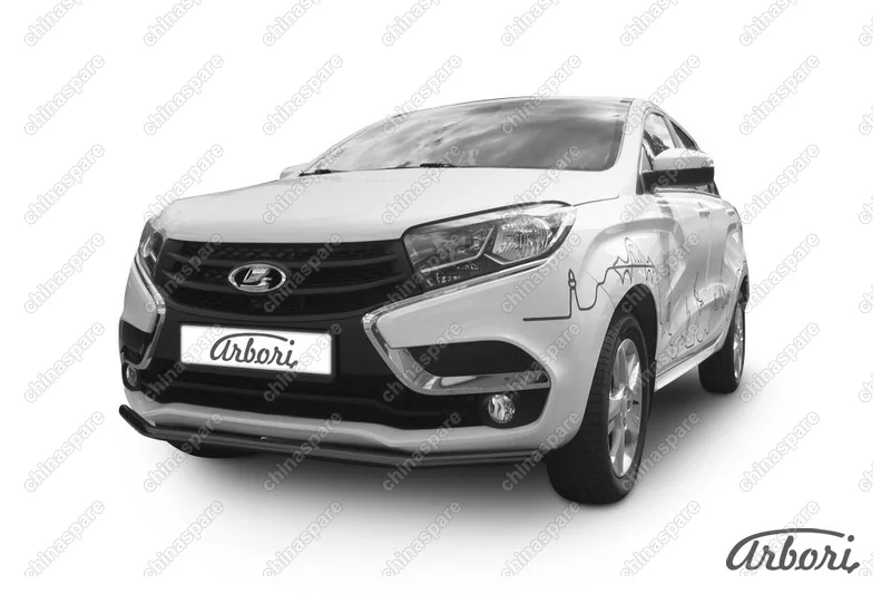 AFZDALADXR06B Защита переднего бампера d42 Arbori черн. для LADA Xray 2015-нв