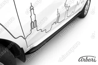 AFZDALADXR09B Защита порогов d42 труба с гибами Arbori черн. для LADA Xray 2015-нв