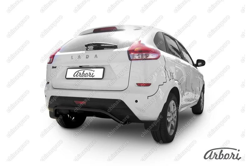 AFZDALADXR10B Защита заднего бампера d42 "скоба" Arbori черн. для LADA Xray 2015-нв