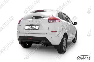 AFZDALADXR10B Защита заднего бампера d42 "скоба" Arbori черн. для LADA Xray 2015-нв