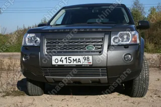 Декоративные элементы решётки радиатора d10(3 эл. из 2 труб.)Land Rover Freelander II 2007-2010 хром, LRFR.92.2173