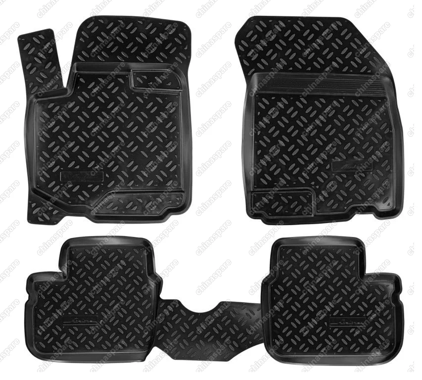 Ковры в салон Suzuki SX4 I Classic (2006-, 2010-) компл. 4 шт., высокий борт, полимерные, черные