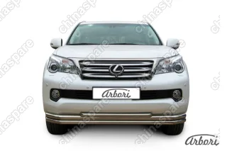 AFZDALGX011 Защита переднего бампера Arbori d57+d57+d42 тройная LEXUS GX-460 2010-2013