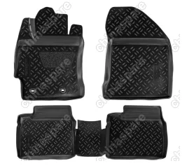 Ковры в салон (3D) Toyota Corolla (2012-) компл. 4 шт., высокий борт, полимерные, черные