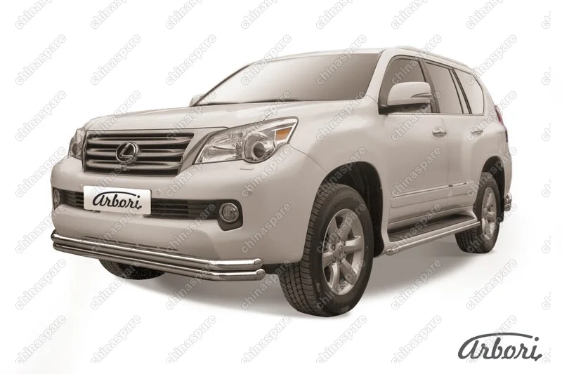 AFZDALGX012 Защита переднего бампера Arbori d57+d57 двойная LEXUS GX-460 2010-2013